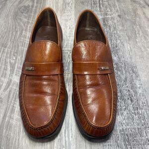 Florsheim 9.5 D Imperial Moc Toe Loafer Cognac Brown 9 1/2 D 33224 Dress Shoes